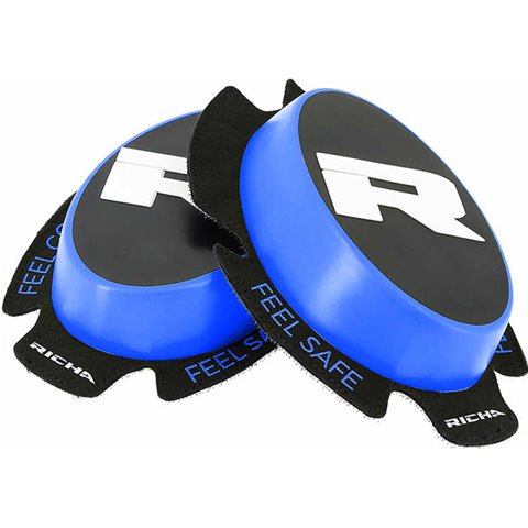 Richa Racing 'R' Knee Sliders Blue search result image.