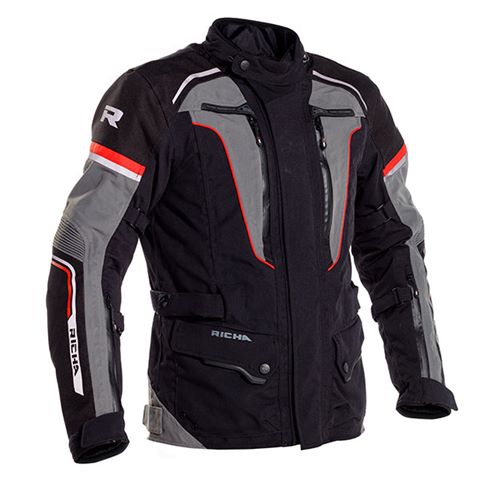 Richa Infinity 2 Pro Jacket Black, Gry, Red search result image.