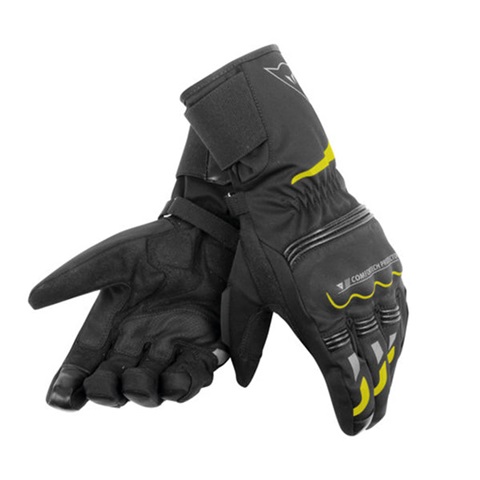 Dainese Tempest Uni Ddry Ln Gloves 620 Black, Fluo-Yellow search result image.
