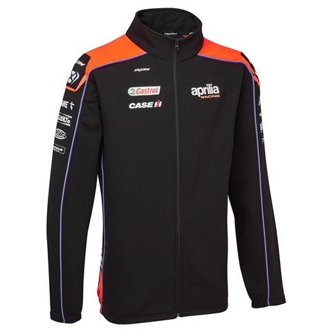 Genuine Aprilia Teamwear Moto GP 2023 Zipped Sweatshirt search result image.
