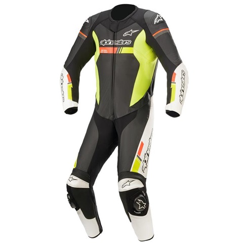 Alpinestars Gp Force Chaser Leather Suit 1 Pc B/W/Red Fl Yell Fl search result image.