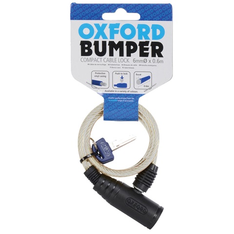 Oxford Bumper Cable Lock Clear 6mm x 600mm search result image.
