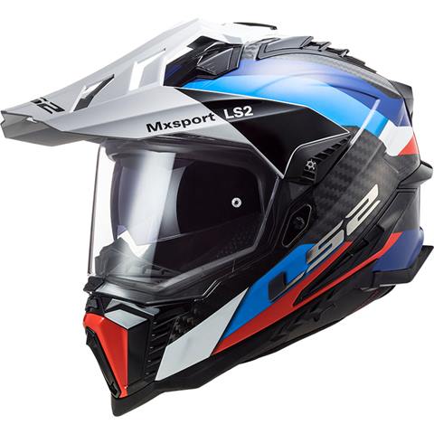 LS2 MX701 Explorer Carbon Helmet - Carbon / Red / White / Blue search result image.
